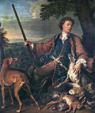  francois pintura - Francois Desportes perro cazador liebre